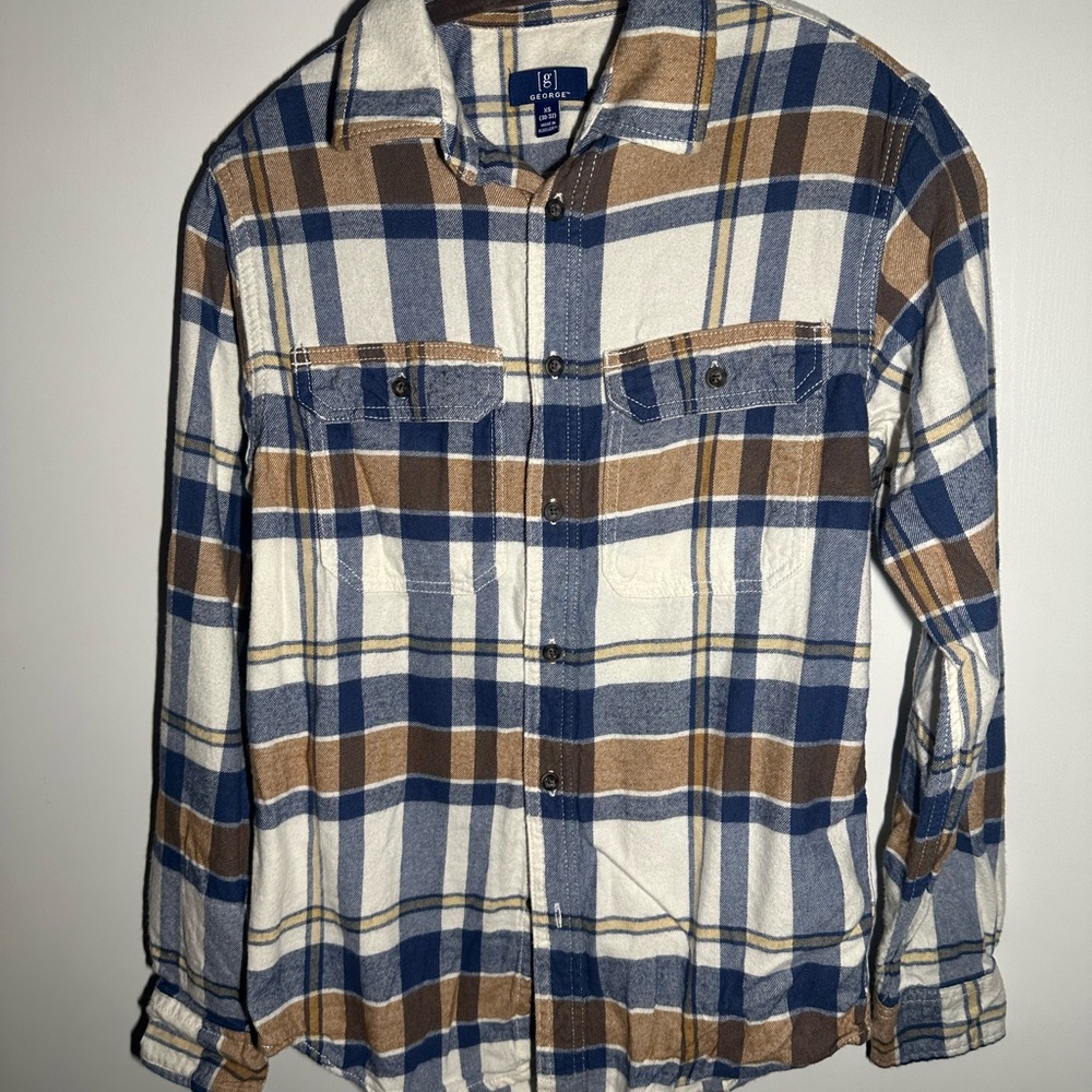 George Plaid Flannel Shirt - Size XS‎ (30-32)